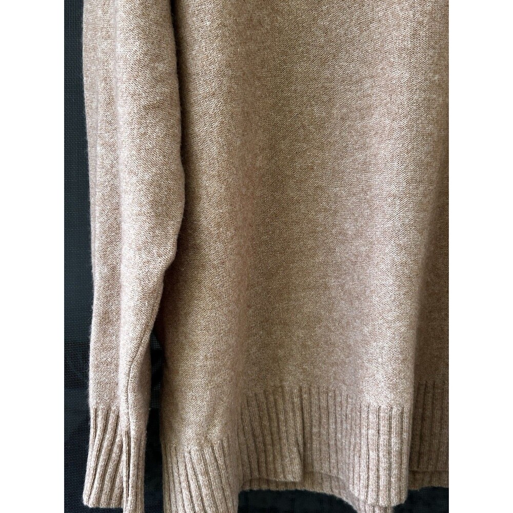 Pilcro Anthropologie Alani 100% Cashmere Mock Neck Sweater Size XL Brown - Picture 7 of 11
